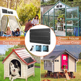 NHZOTUD Solar Powered Fan Kit 12.6 Inch IPX7 Weatherproof, 15W Solar Panel with 2 Waterproof Fans, Intake or Exhaust Air Fan for Outside Backyard Chicken Coops, Greenhouses, Doghouse
