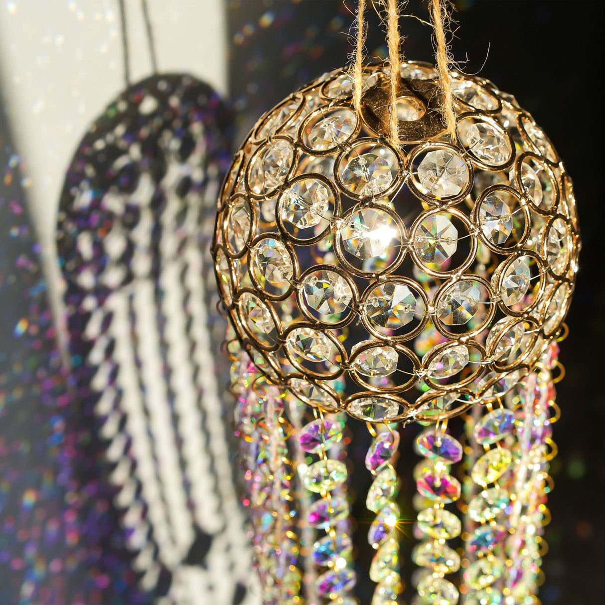 YU FENG Crystal Suncatcher Wind Chimes Window Hanging Rainbow Maker