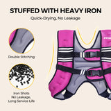 PACEARTH Weighted Vest, 4lb/6lb/10lb/12lb/16lb/20lb/25lb/30lb Weight Vest with Reflective Stripe, Body Weight Vests Adjustable for Men, Women Workout, Strength Training, Running, Walking, Jogging