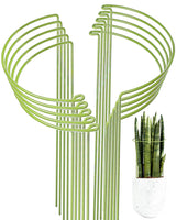 10-Pack Plant Support Stakes, Heavy Duty Steel Plant Stakes as Monstera Plant Support & Peony Cages, Metal Garden Stakes for Indoor Outdoor Plants, Snake Plant & Vine Support, 10" W x 15.8" H