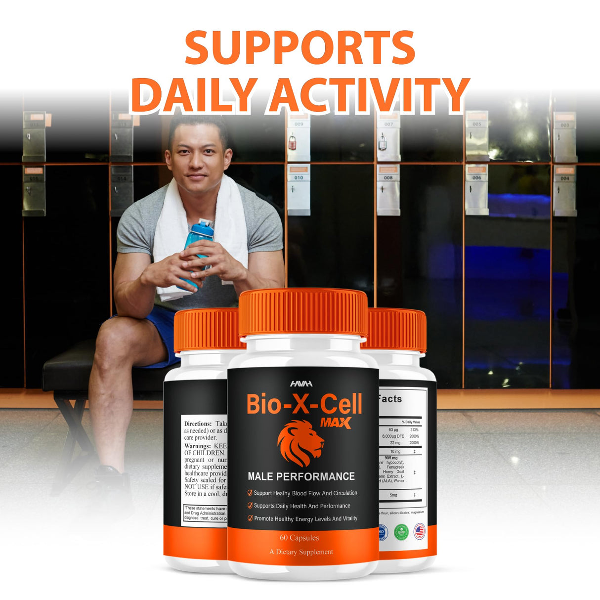 Bio-X-Cell Supplement Bio-X-Cell Max Support Capsules, Bio-X-Cell Maximum Strength Advanced Support Multivitamin Formula for Overall Health & Wellness, Bio-X-Cell Supplement Pills (60 Capsules)