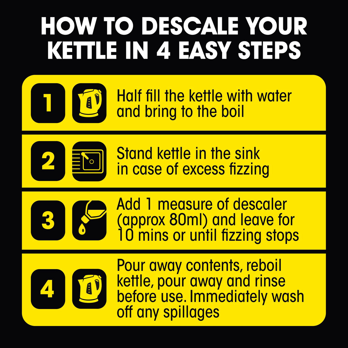 Kilrock Mega-K Multi-Purpose Descaler 1 Litre (12 Doses) - Limescale Descaling for Kettles, Shower Heads & Coffee Machines - Biodegradable and Phosphate Free