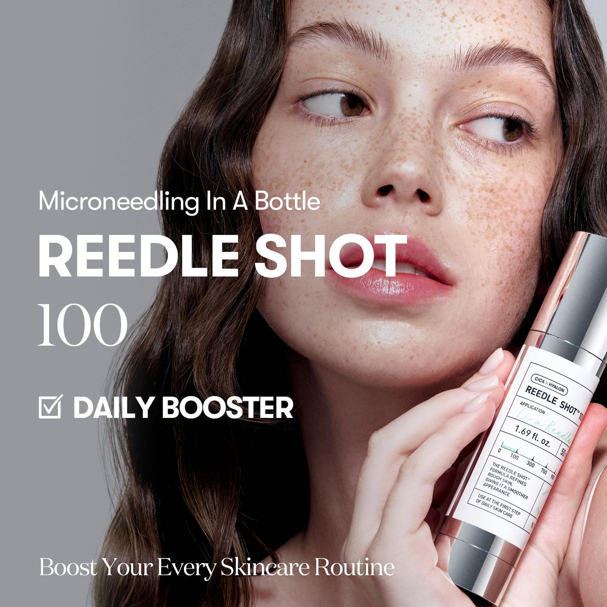 VT COSMETICS CICA Reedle Shot 100, Spicule Microneedling Serum for Pore Care & Exfoliation, Exosome, Centella Asiatica for Glass Skin, Skin Texture, Korean Liquid Skin Booster (1.69 Fl Oz / 50ml)