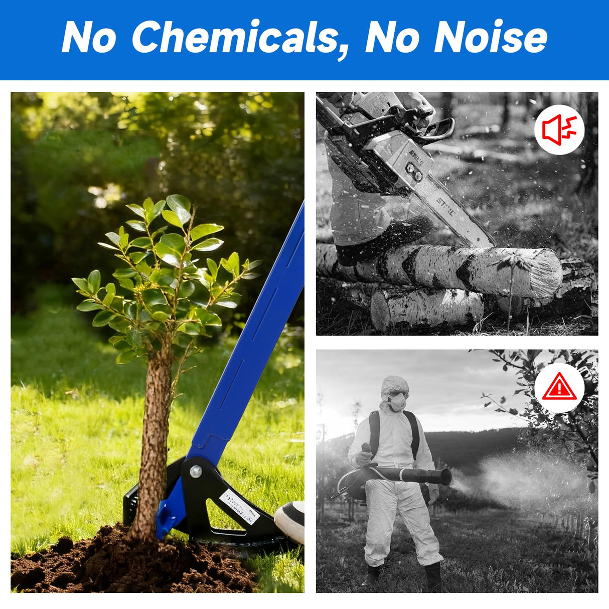 Pvirbravoo Sapling Puller Tool - Heavy Duty Tree Root Puller for ¼ to 1-3/8" Woody Stems | Fully Uproots Trees & Shrubs | Ergonomic Garden Tool for Landscaping, Farming, Forestry