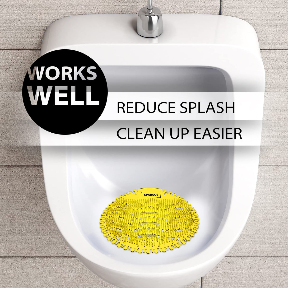 Urinal Screen Deodorizer (36 Pack) - Urinal Cakes - Fresh 3d Wave Anti-Splash - Odor Protection for Toilets in Bathroom Office Stadiums Schools with Free Gloves - 12pcs Blue 12pcs Lemon and Orange