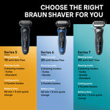 Braun Electric Shaver for Men, Series 7 7185cc, Waterproof, Wet & Dry Shave, Shaving Kit with SmartCare Center and Beard Trimmer, 3 Shave Modes, 60 Minute Battery Runtime, 10 Piece Set
