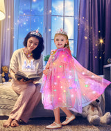 Princess Dress Up for Girls, Unicorn Light up Princess Cape Princess Dress