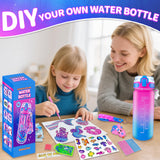 EDsportshouse Decorate Your Own Water Bottle Kits for Girls Age 4-6-8-10,Mermaid Painting Crafts,Fun Arts and Crafts Gifts Toys for Girls Birthday Christmas(Mermaid)