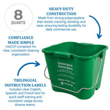 San Jamar Kleen-Pail® Plastic Pro Cleaning Bucket 8 Quarts Green