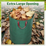 Dntorx 72 Gallons Leaf Bags Lawn Bags, 3 Packs Reusable Yard Waste Bags With Reinforced Handles, Collapsible Garden bag For Leaves,Grass,Storm Debris,Construction Waste, Standable&Foldable