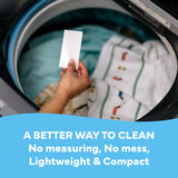 Tru Earth Compact Dry Laundry Detergent - Up to 128 Loads (64 Sheets) - Paraben-Free - Original Eco-Strip Liquidless Detergent, Travel - Fresh Linen | Packaging May Vary