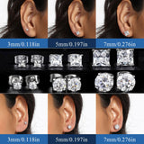 MDFUN Stud Earrings for Men Women 925 Sterling Silver Post Earring