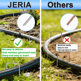 JERIA 6 Inch 240 Pack U-Shaped Galvanized Garden Stakes, 11 Gauge Landscape Staples, Landscape Fabric pins,Ground Stakes,Yard Stakes for Decorations