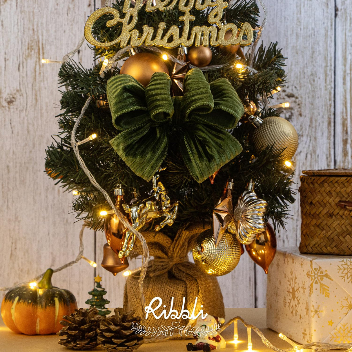 Ribbli Glossy Moss Green Velvet Wired Ribbon 2.5 Inch Striped Velvet Christmas Ribbon for Gift Wrapping Christmas Tree Decoration Crafts Wreaths Supplies-Continuous 10 Yards