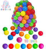 LANGXUN 50 100 200 Balls Soft Plastic Ball Pit Balls for Kids, Gift for Baby Toddler Birthday Christmas, Ball Pit Play Tent, Baby Kiddie Pool Water Toys, Party Decoration