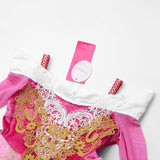JerrisApparel Girls Pink Princess Costume Halloween Cosplay Party Dress up (Pink with Accessories, 3T)