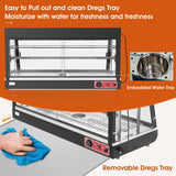 Countertop Food Warmer,Three Tier Commercial Warmers for Food Display, Glass case, with LED Lighting Removable Shelves Pastry for Buffet Restaurant L35'' x W19'' x H25''