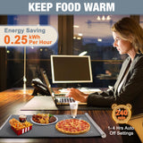 HAUSHOF Warming Mat for Food, Electric Extra Large Food Warming Mat for Countertop, Fast Heating Warming Tray for Buffets Party, 3 Level Temperature Heating Mat, Rollable, Portable, Auto Off