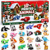 JOICEE 2026 Christmas Advent Calendar with Mini 3D Printed Animals Toys