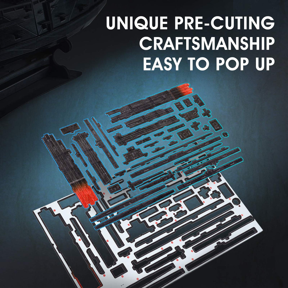 CubicFun 3D Puzzles for Adults - Led Pirate Ship Queen Anne's Revenge - Large 27'' Sailboat Puzzles - Desk Decor, Anniversary, Christmas Teacher Appreciation Gifts Adult Stocking Stuffers