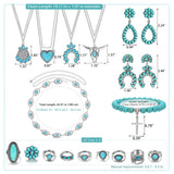 Xiokyo Western Turquoise Jewelry Set for Women