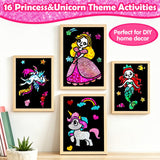 FUNNYB&G Foil Art Craft Kit for Kids, Princess Birthday Gift Toy for Girls
