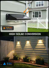Brightown 4 Pack Solar Lights Outdoor Waterproof, Color Changing Solar Fence Deck Step Flood Lights, Warm White & RGBCW 11 Color, IP65 Waterproof Garden Lights