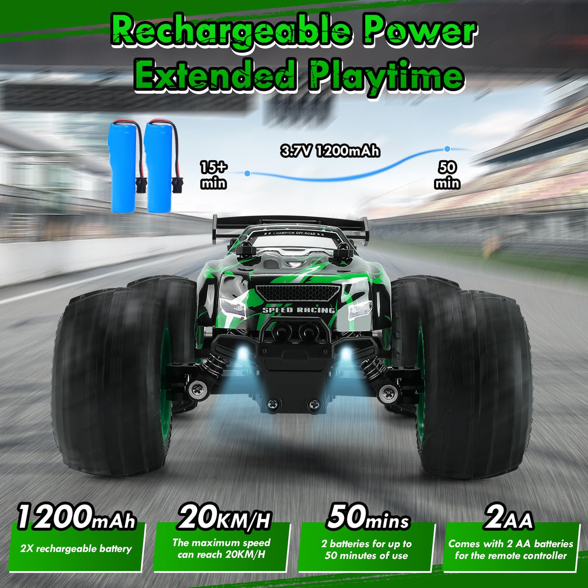 BIFYTON Remote Control Car, All-Terrain Rechargeable Rc Truck Boy Toys