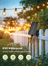 Brightown 58FT Solar String Lights Outdoor with Remote Cable Ties Hooks, 17 LED Shatterproof Bulbs, 3 Light Modes, Dimmer & Timer, Commercial Grade Patio Lights for Yard Balcony Pergola Party Decor