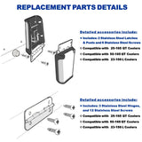 Cooler Stainless Steel Hinge & Latch Set, Ice Chest Hinges, Latch Posts, and Screws, High Strength Cooler Latch Replacement Parts Kit.