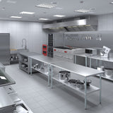 AmGood 30 in. x 72 in. Stainless Steel Work Table | Metal Kitchen Food Prep Table | NSF