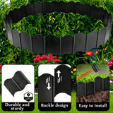 Orgrimmar Garden Edging Kit 40PCS Pound-in Interlocking Black(20”x5.3”)