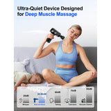 BOB AND BRAD T2 Massage Gun, Deep Tissue Percussion Muscle Massage Gun for Back and Neck, Upgraded 4000 mah Battery, Handheld Electric Back Massager for Athletes Pain Relief, FSA and HSA Eligible