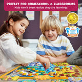 Number Hunter Math Board Game for Kids 5-7, 1st Grade & Kindergarten