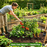 TAOMENNI Crop Cage, 45"×23"×24" Garden Cage to Keep Animals Out, Chicken Wire Cloche, Heavy-Duty Plant Protector for Raised Garden Bed, Protect Vegetables from Rabbits Squirrels