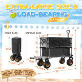 Beach Wagon with Big Wheels for Sand, Double-Decker