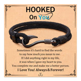 Fishing Gifts for Men Cool Black Fishing Bracelet Accessories Stuff Jewelry