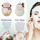 SpaLife Holiday Treats Facial Masks 12-Pack Assorted - Festive Christmas Skincare for Hydration and Refreshment - Gingerbread, Sundae, Cocoa & Eggnog
