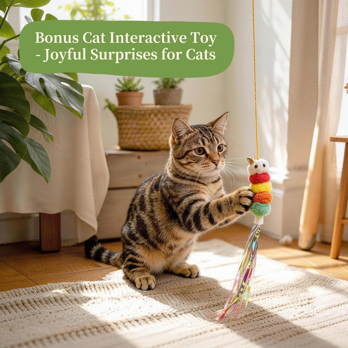 HiHOYA Cat Grass Kit for Indoor Cats - 5 Packets of Seeds, Cat Grass Planter Wooden Growing Kit, 5-Time Plant Starter Pack with 6 Soil Discs, Trimming Scissors, Spray Bottle, and Mini Tools