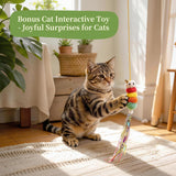 HiHOYA Cat Grass Kit for Indoor Cats - 5 Packets of Seeds, Cat Grass Planter Wooden Growing Kit, 5-Time Plant Starter Pack with 6 Soil Discs, Trimming Scissors, Spray Bottle, and Mini Tools