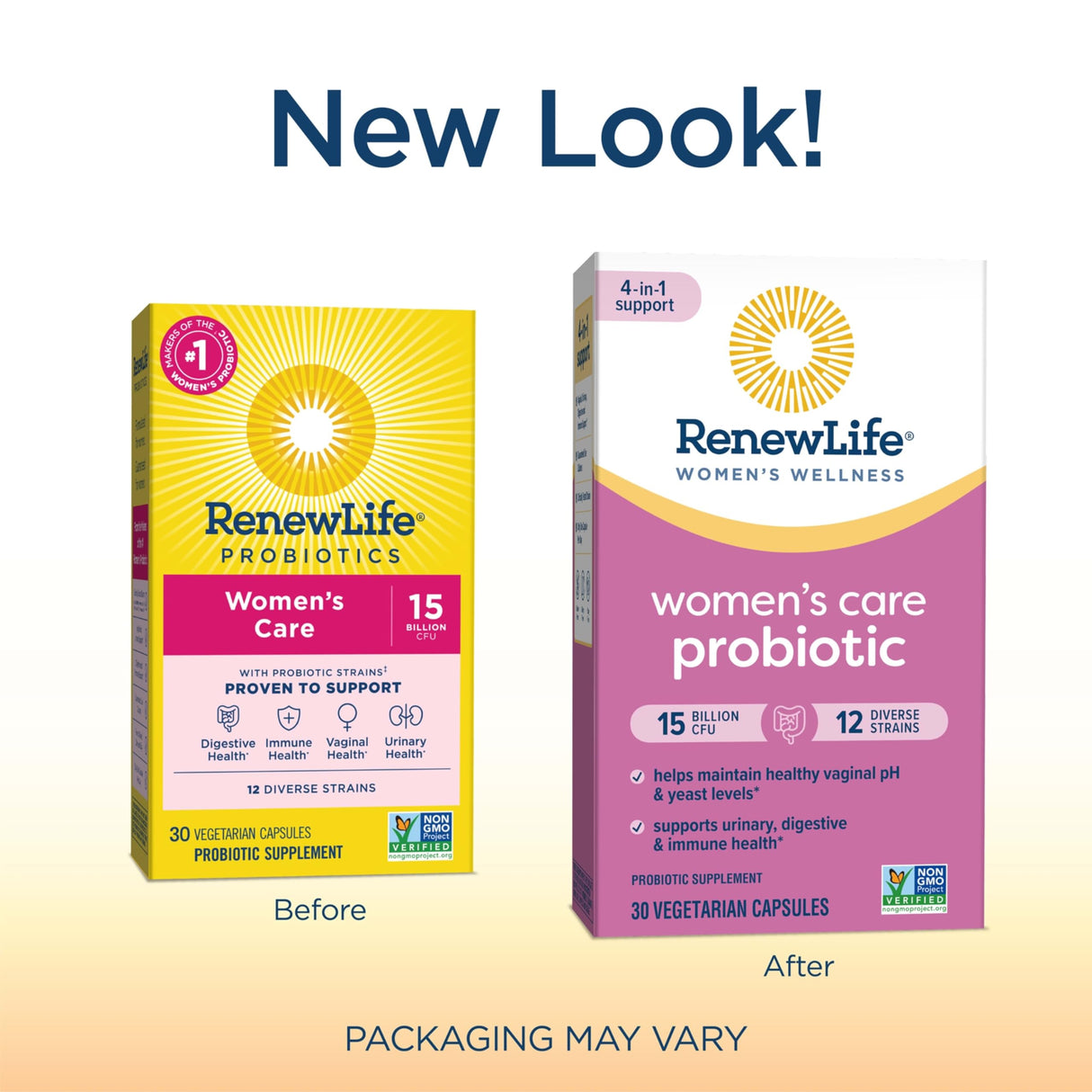 Renew Life Women's Probiotic Capsules, Supports pH Balance for Women, Vaginal, Urinary, Digestive and Immune Health, L. Rhamnosus GG, Dairy, Soy and Gluten-Free, 15 Billion CFU - 30 Ct