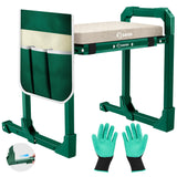 Saker Garden Kneeler and Seat Foldable Gardening Stool with Extendable Legs & Thickened Pad, Tool, Heavy Duty 400lbs Support for Elderly, Gardening, Outdoor Use