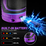 Cordless Drill：DEKOPRO 12V Power Drill Set 800RPM Electric Drills Small Drills with 3/8-inch Keyless Chuck and Portable Tool Set Gift Box (Purple)