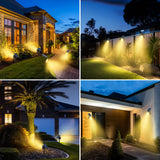 nipify 8 Pack Solar Spot Lights Outdoor Waterproof with 3 Modes, Solar Spotlight Light for Outside Yard Landscape Lighting Pathway Lights Wall,Warm White