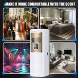Rossesay 2 Pcs Automatic Air Freshener Spray Dispenser with Screen LCD Perfume Dispenser Wall Mount/Standing Capacity for Bathroom Hotel Office Commercial Place(White)