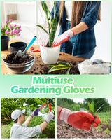 Irenare 24 Pairs Gardening Gloves Bulk for Women Ladies Breathable Rubber Coated Garden Glove for Yard Outdoor Work with Grip