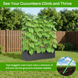 63"x49"Cucumber Trellis with Grow Bag,U-Shape Trellis for Climbing Plants