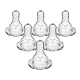 Dr. Brown’s Natural Flow Level 2 & Level 3 Narrow Baby Bottle Silicone Nipples, Medium-Fast Flow, 6m+, 100% Silicone Bottle Nipple, 6 Pack