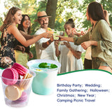 JOLLY CHEF 300 Pack Clear Plastic Cups, 9 oz Crystal Clear PET Party Cups, Classic Clear Disposable Wine Cups for Wedding, Thanksgiving, Birthday, Halloween, Christmas Party