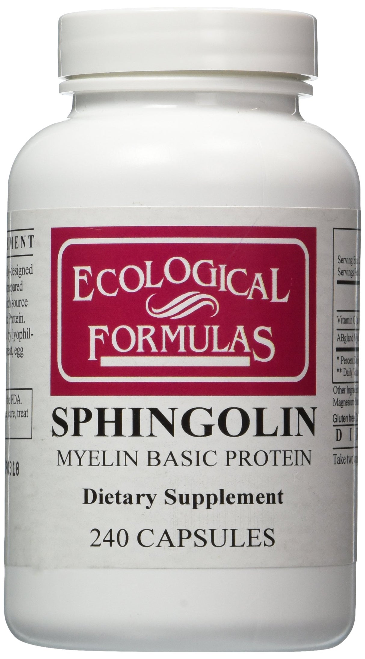 Ecological Formulas - Sphingolin 200 mg 240 caps [Health and Beauty]